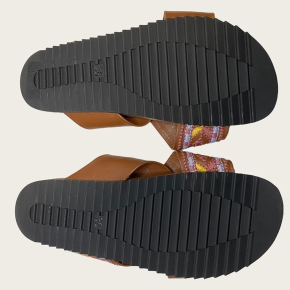 JOHNNY WAS - Alessi Embroidered Leather Sandal - Tan - Size 36 / US 6 - Picture 5 of 5